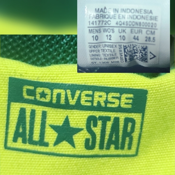 Converse Chuck Taylor All Star Double Collar High Top Sneakers Mens Size 10 - Picture 6 of 7